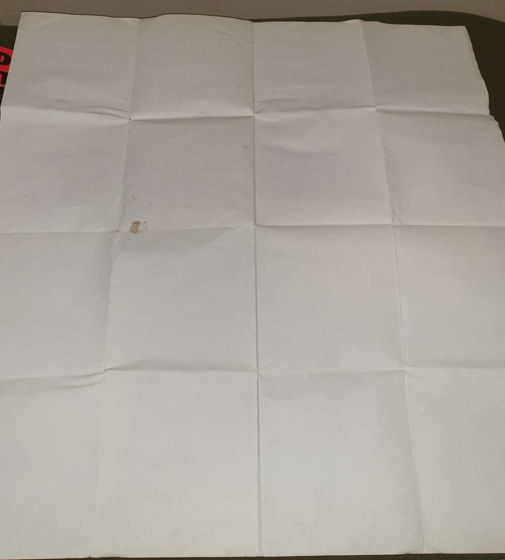 >A2 original Rhodesia (Govt) era piece dd 1975 Bulawayo street map (BSAP urban ops?) folded & intact