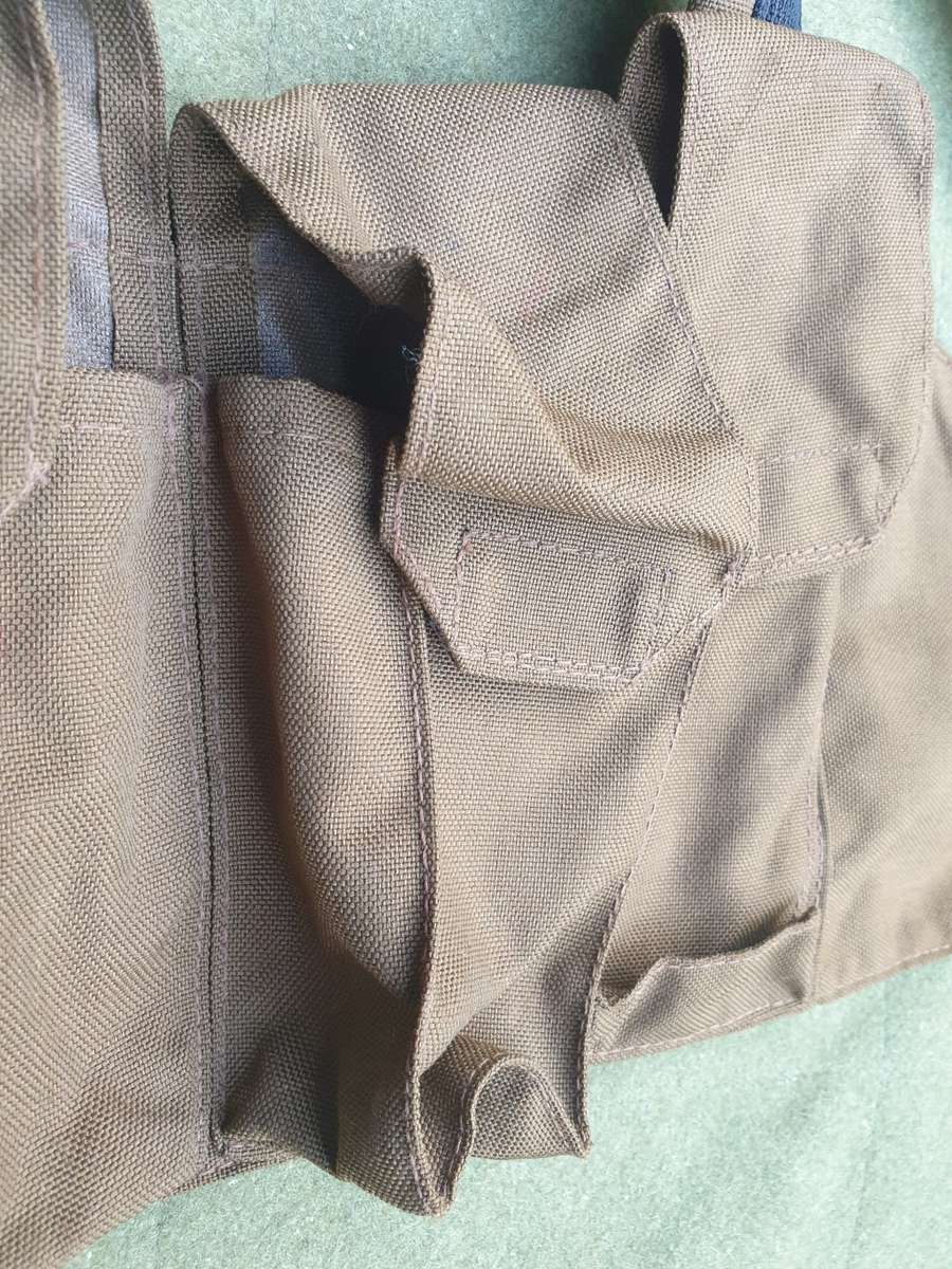 good used condition SADF era Pvt purchase SACAN Systems made basic nutria nylon R4 mag chest webbing