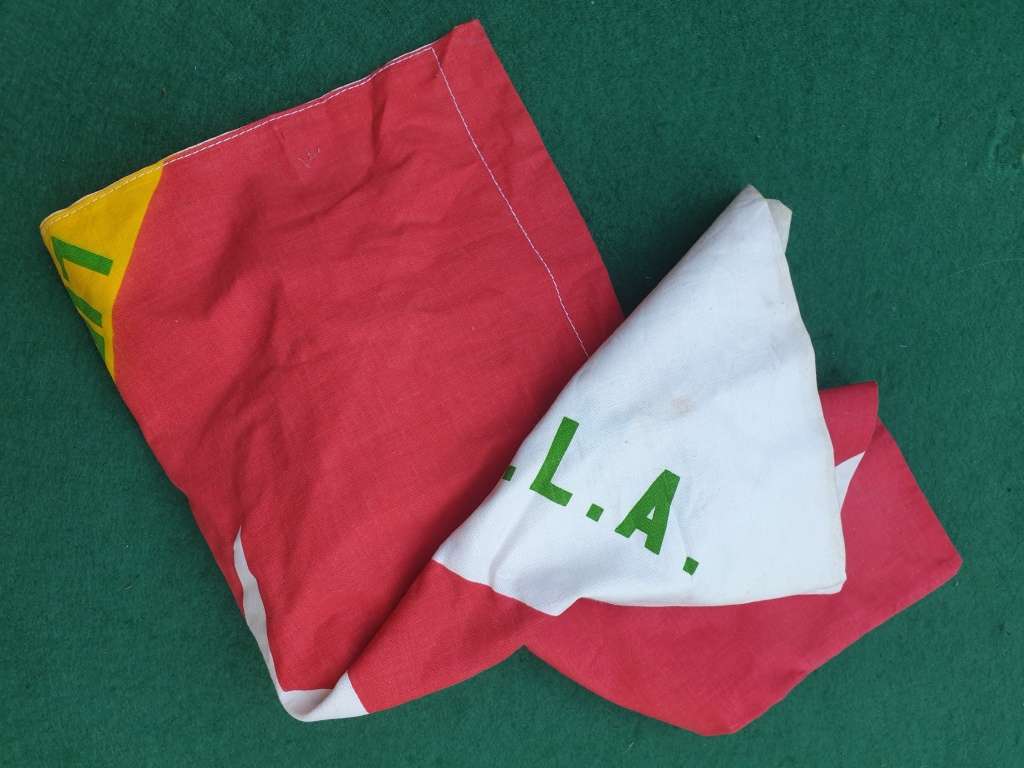 100% original SWA/ Angola period FNLA small battle flag - collected drect from SADF vet of Op Savanh