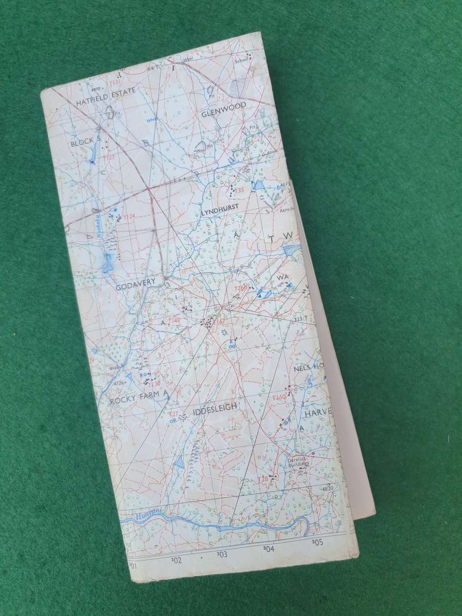 Original Rhodesian bushwar period issue SALISBURY 1: 50 000 topo map - folded & clean field used