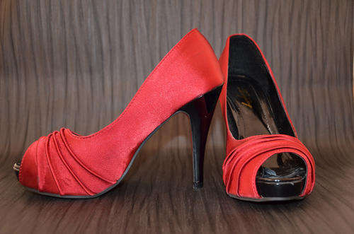 Ladies Red high-heel dress shoes