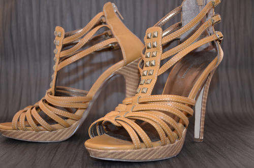 Beige Foschini ladies high heel sandals size 5