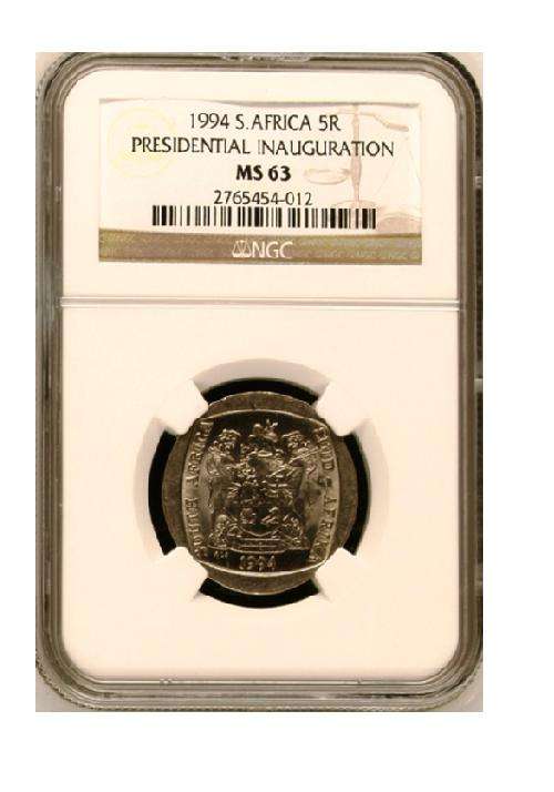 ***RSA 1994 INAUGURATION R5 MS63-NGC GRADED COIN!!EXCELLENT INVESTMENT!!!***