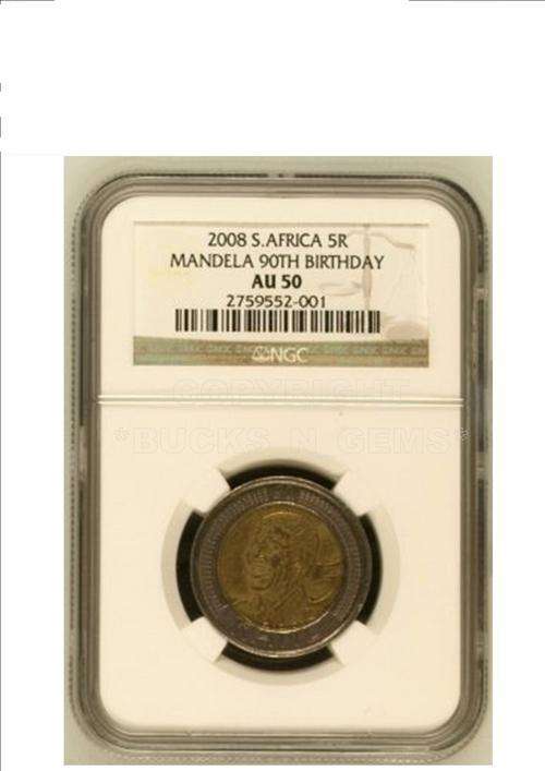 2008 RSA MANDELA AU 50 NGC GRADED COIN!!!!!