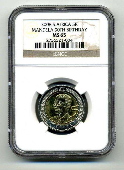 2008 RSA MS 65 MANDELA NGC GRADED COINS!!!!
