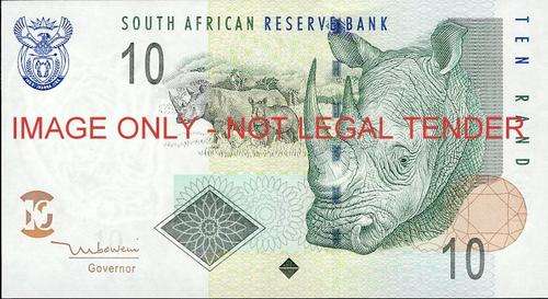 TT Mboweni Second Issue Ten Rand Prefix HT unc condition!!