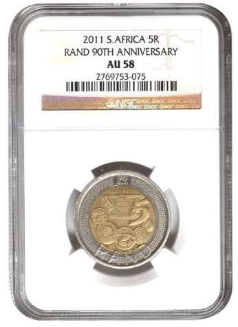 **AU58** RSA 2011 SARB R5 AU58 NGC GRADED COINS!!!**VERY RARE**