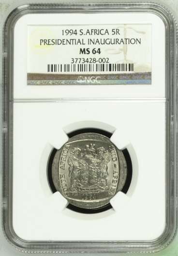 **1994 MANDELA PRESIDENTIAL INAUGURATION MS64 NGC GRADED**2 AVAILABLE**