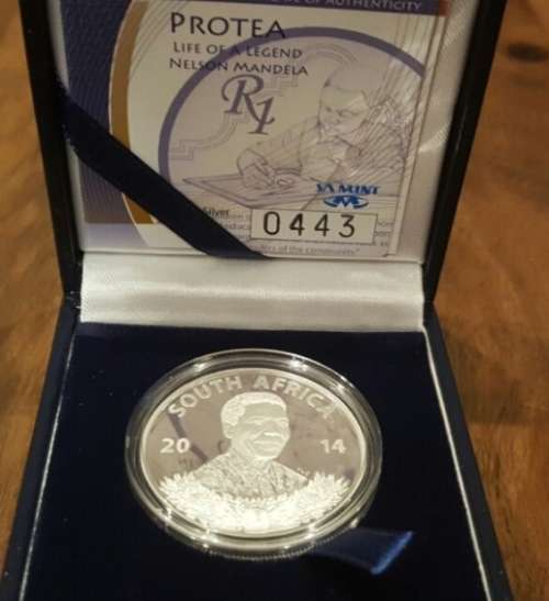 **2014 PROTEA LIFE OF A LEGEND 2: EDUCATION**NELSON MANDELA PROOF SILVER R1**