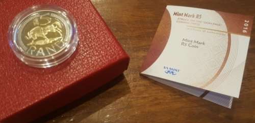 **2016 COIN WORLD OOM PAUL MINT MARK PROOF R5**IN SA MINT BOX WITH COA** BEAUTIFUL COIN**