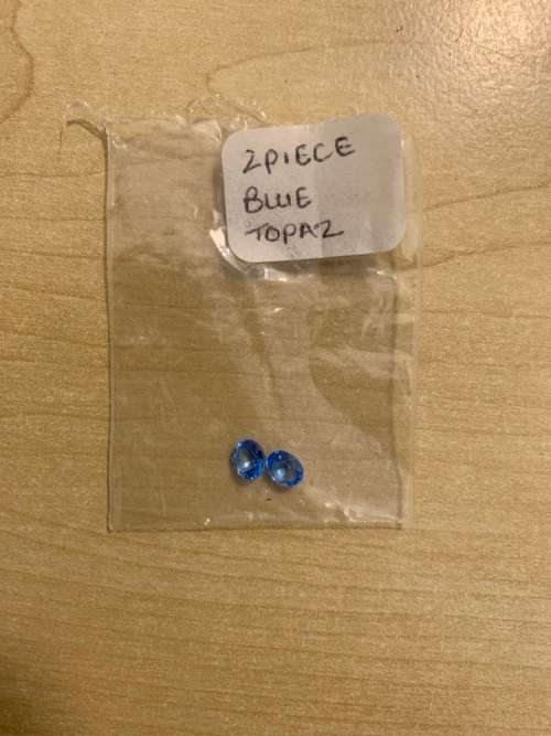 Natural Sweet Blue Topaz Brazil 2Pcs/1.24Ct Round 5 mm. Attractive Color! 1 bid for 2 pieces
