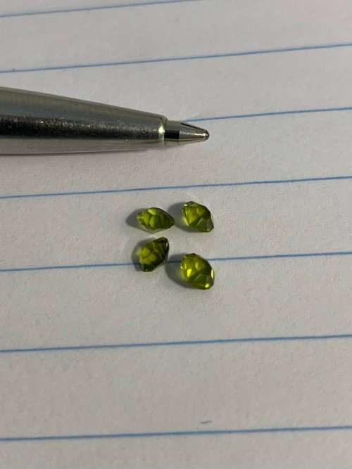 Green Peridot - 1 bid for 4 pieces