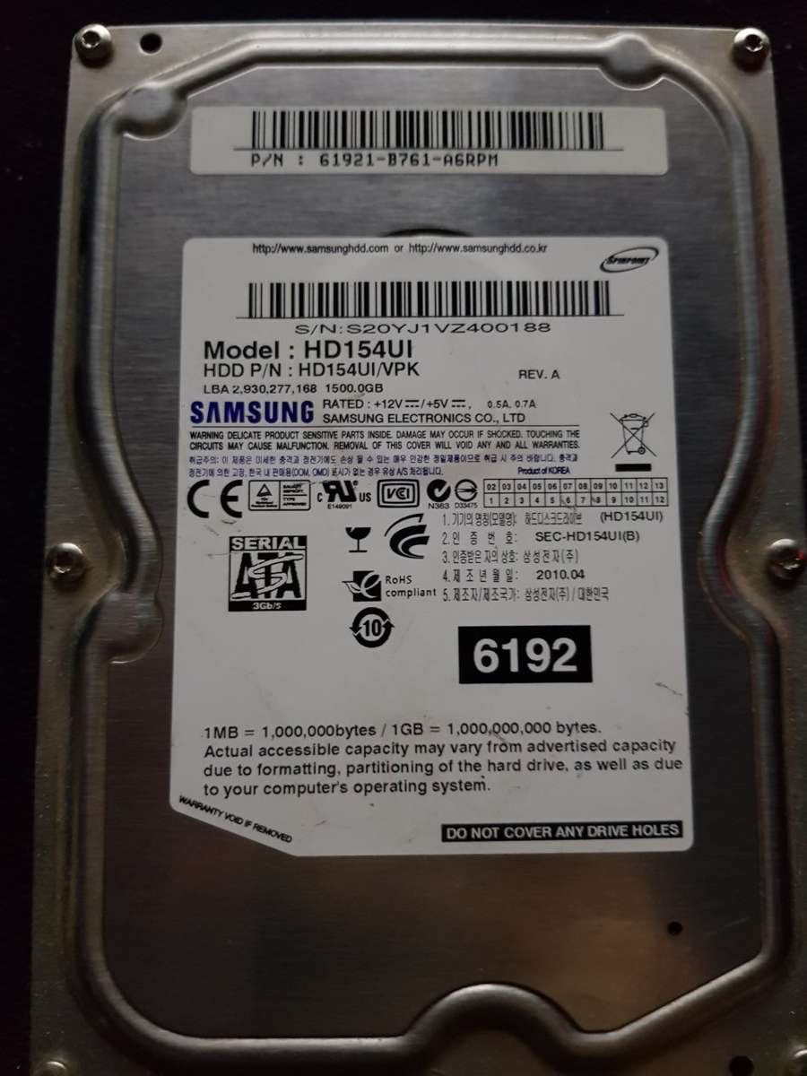 1.5 TB Samsung Harddrive