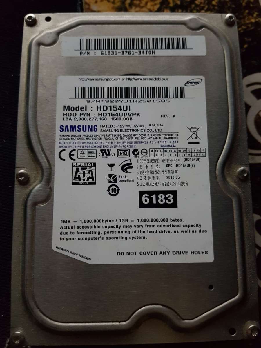 1.5 TB Samsung Harddrive