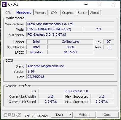 MSI B360 Gaming Plus + Intel Core i5 9400 + Corsair Vengeance RGB PRO DDR4 3200Mhz