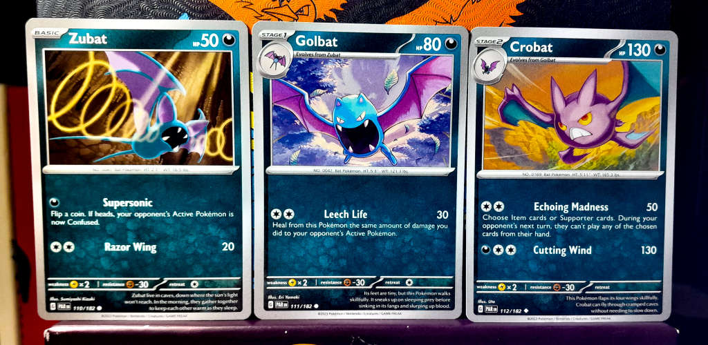 Pokemon Card - Crobat 3 Card Evolution - Paradox Rift