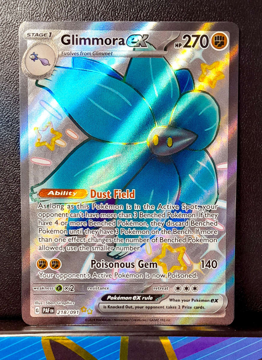Pokemon Cards - Glimmora EX 218/091 - Full Art Shiny Vault Double Rare - Paldean Fates (NM)