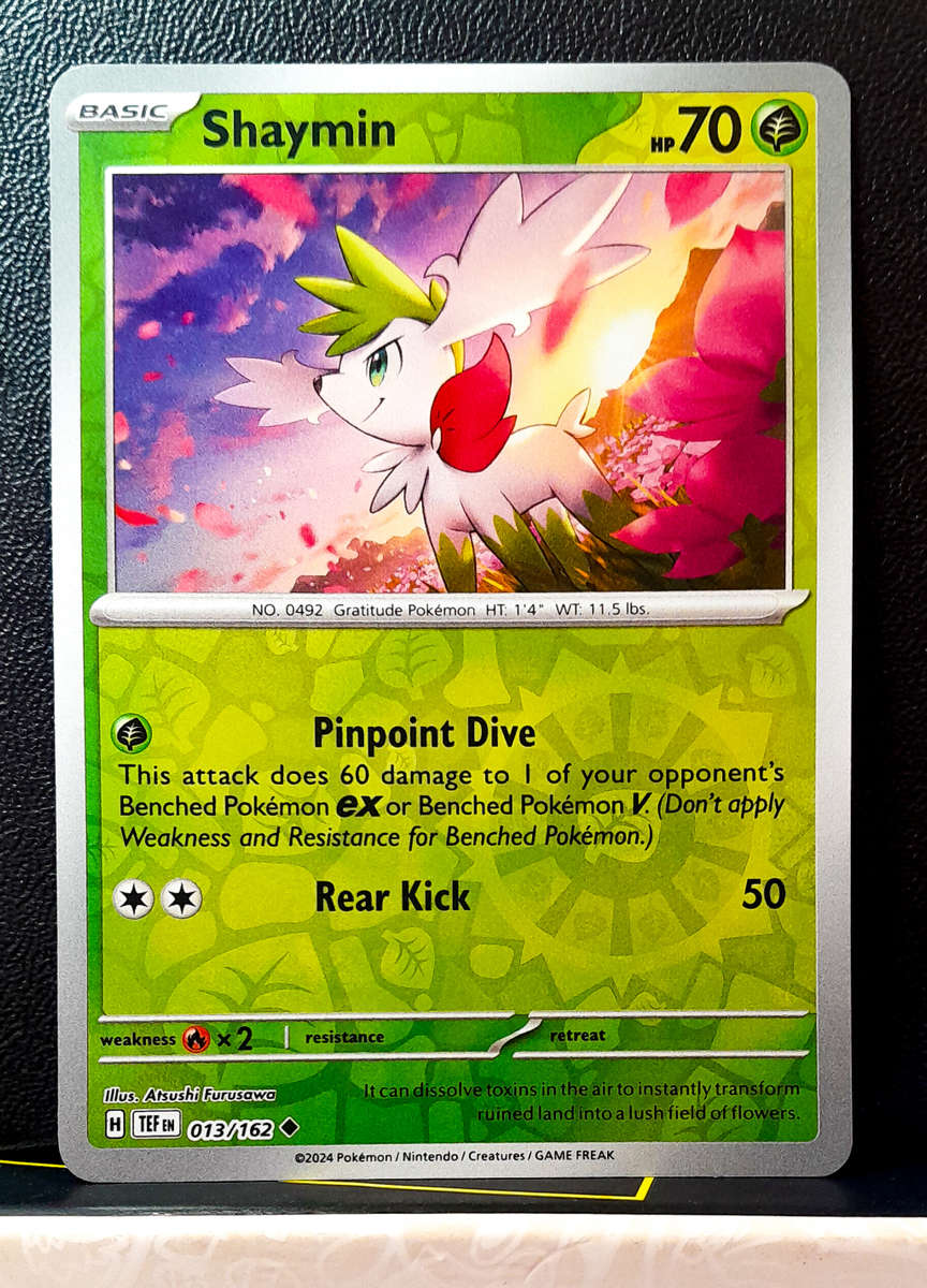 Pokemon Card - Shaymin 013/162 - Reverse Holo - Temporal Forces