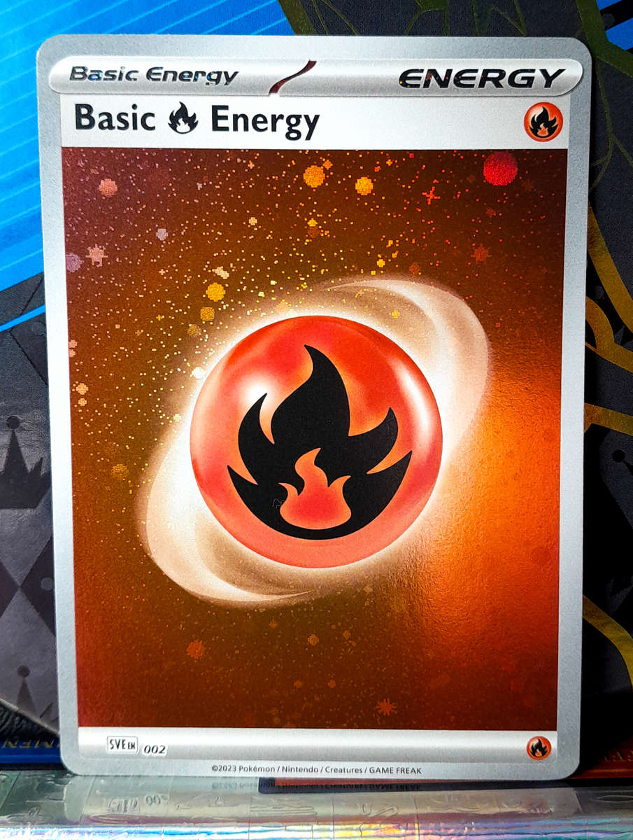 Pokemon Cards - Cosmo Holo Fire Energy - Pokemon 151