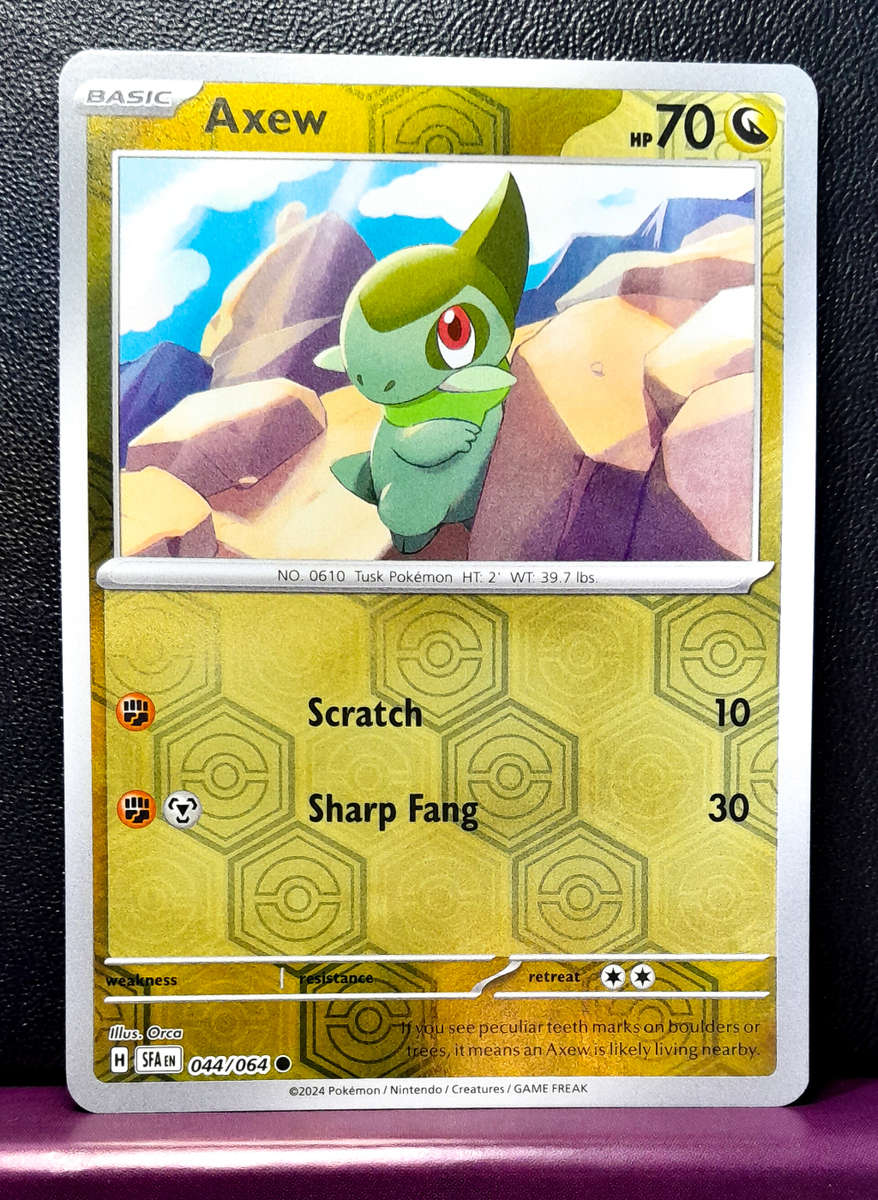 Pokemon Cards - Axew 044/064 - Reverse Holofoil  - Shrouded Fable (NM)
