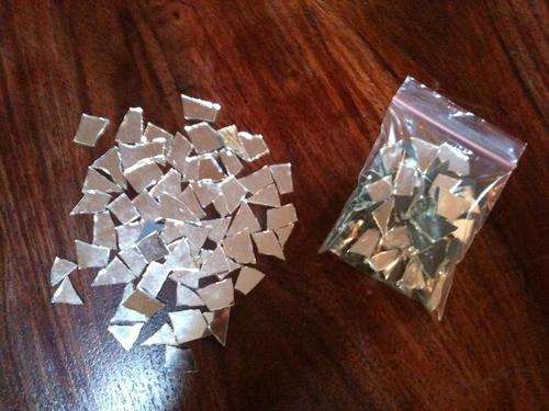 100gr  - 3mm mirror mosaic rough cuts chips at wholesale prices!