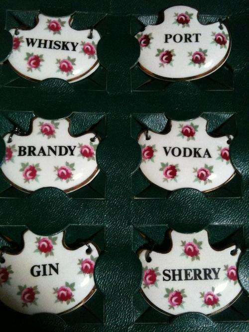 Authentic Royal Adderley Decanter Tags