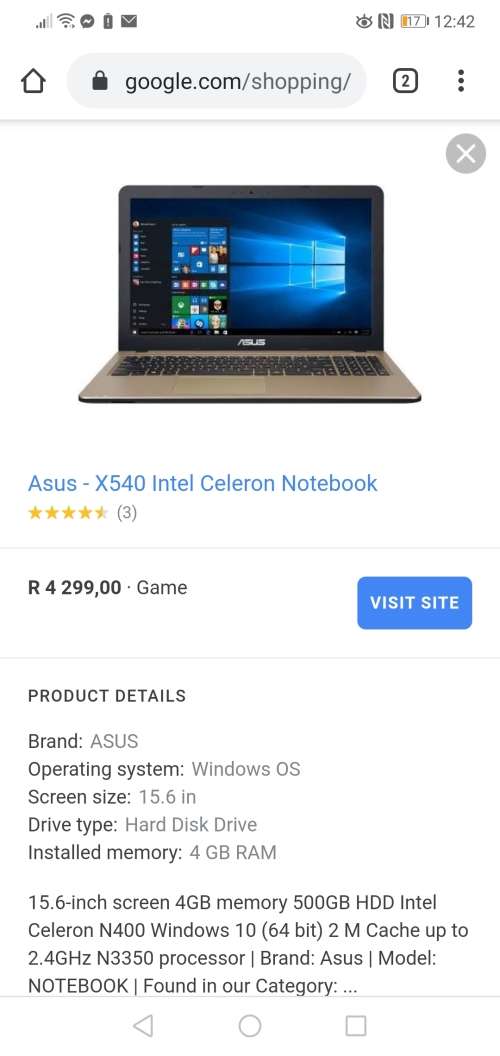 ***BRAND NEW ASUS A540M IN BOX WITH NEW BAG AND WIRELESS MOUSE**