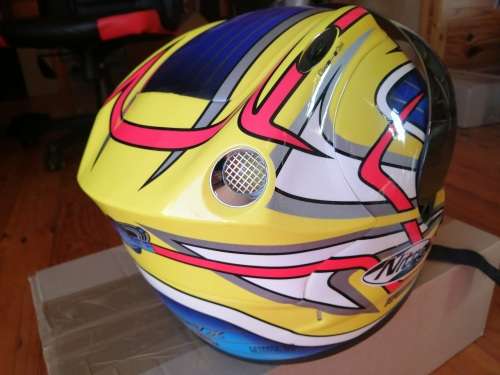 ***NITRO N1200 VX FULL FACE HELMET WITH MIRROR TINT VISOR, LIKE NEW SIZE MEDIUM******