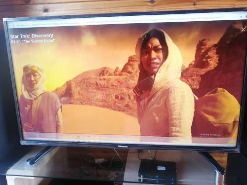***DEMO HI SENSE 43 INCH FULL HD  LED TV, PLASTIC ON COVERS STIIL.SLIGHT LIGHT AT BOTTOM**