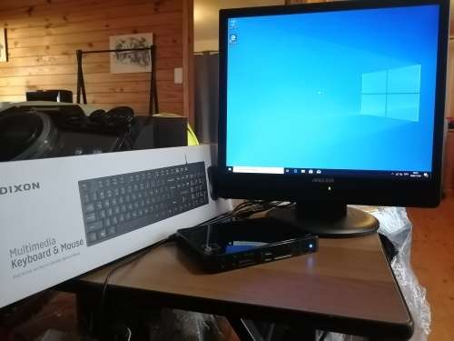 FOXCON  PROLINE NANO PC, 500GB , 4GB RAM, WIFI, HDMIFREE 19` LCD AND NEW KEYBOARD AND MOUSE