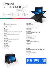 *ONCE OFF OFFER*FREE FRIGHT***BRAND NEW PROLINE YOGA FLIP, TOUCH SCREEN LAPTOP, SWIVEL WEBCAM*R5999*