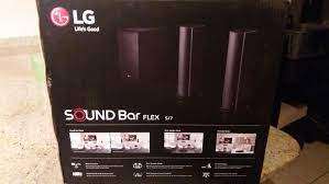*DONT MISS THIS**NEW LG SJ7 FLEX DUEL SOUND BAR*ONE IS PORTABLE**WIRELESS SUB*CRYSTAL CLEAR CIMENA**