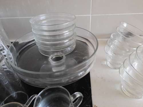 **LATE ENTRY**BULK LOT OF GLASS WARE, BEER GLASSES, DESSERT GLASS SET, TOT GLASSES, JUICE SET,MILK**