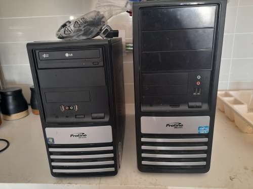**COMBO DEAL**2 X PC BOXES, PROLINE I5 AND PROLINE I3, COMPLETE WITH HARD DRIVES**REPAIRS OR SPARES*