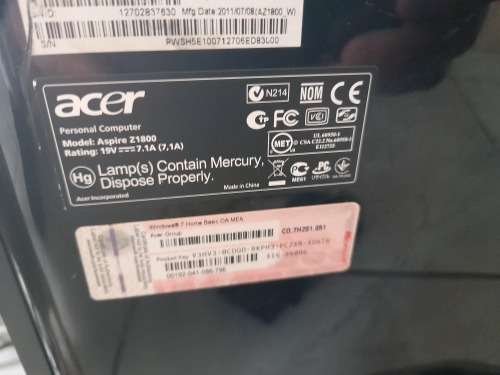 ***ACER ASPIRE Z1800 ALL IN ONE DESKTOP PC***CHARGER FAUKTY**NOT TURNING ON**SOLD AS IS***