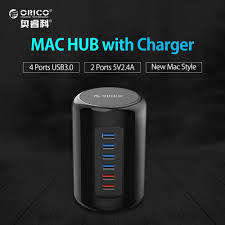 **NEW STOCK**Orico 4 x USB 3.0 and 2 x Charging Ports Ultra Mini HUB - Black**R1000 RETAIL**