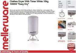 **MONTH END DEAL****NEW Mellerware Clothes Dryer With Timer White***R1400 IN STORE**