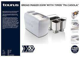 *MOTHERS DAY DEAL*BRAND NEW TAURUS PA-CASOLA DIGITAL BREAD MACHINE*R5000 IN STORE**