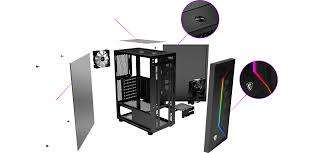 **MONTH END DEAL*****GAMING  MSI MAG Vampiric 100R ATX ARGB Gaming Chassis with fans***in box