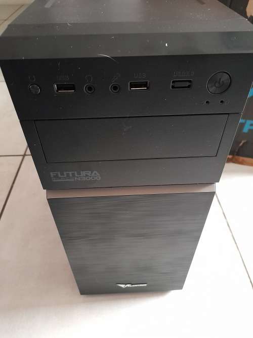 **SPRING SPECIAL**Alcatroz Futura Black N3000 ATX Case with Magnum Pro 225 PSU (Black)**