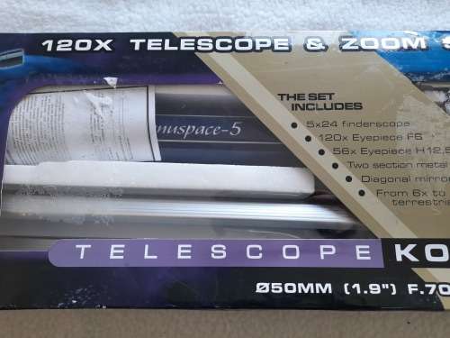 *CRAZY SPECIAL***New Konus Konuspace-5 50Mm F/14 Refractor Telescope** IN BOX WITH ALL ACCESSORIES