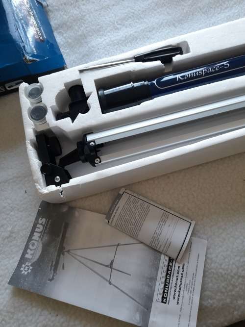*CRAZY SPECIAL***New Konus Konuspace-5 50Mm F/14 Refractor Telescope** IN BOX WITH ALL ACCESSORIES