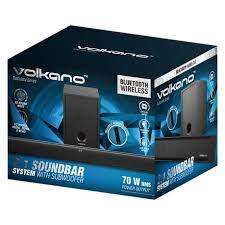**HERITAGE DAY DEAL***BRAND NEW VOLKANO TURBULENT 2.1 CH WIRELESS SOUND BAR AND SUB, EXCELLENT SOUND