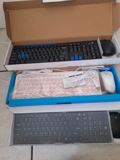 *LATE ENTRY**LOT OF 3 BRAND NEW AWESOME WIRED/WIRELESS KEYBOARDS AND MOUSE**ONE BID FOR ALL**