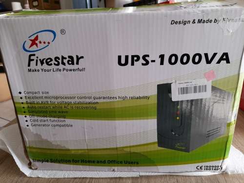 **CRAZY SPECIAL***BRAND NEW FIVESTAR 1000VA UPS IN BOX WITH CABLES*****R1300