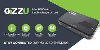 *LIMITED OFFER**R30 FREIGHT*DEMO GIZZU MINI 8800MAH DC UPS*RUN YOUR WIFI,CCTV,FIBRE*R1400