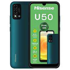 **HISENSE U50 DUAL SIM, TRIPPLE CAMERA*TURQUOISE*STOPS ON UPDATE SCREEN*SOLD AS IS*