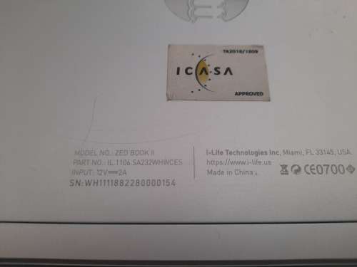 **LIQUIDATION STOCK**ILIFE ZEDBOOK 2 NOTEBOOK AND TABLET*SHOWS POWER NOT TURNING ON*NO CHARGER, BOX*