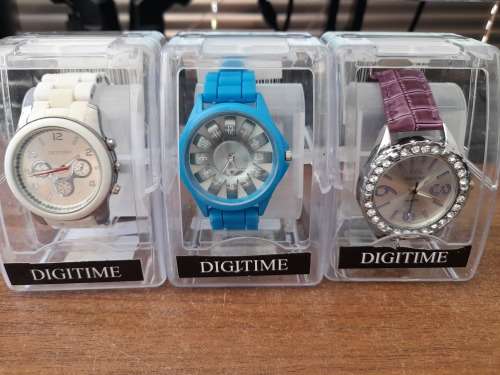 *ONE BID FOR 3*SHOP DISPLAY DIGITIME WATCHES IN BOX*BATTERIES NEED REPLACE*BEEN IN STORE**