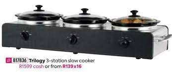 ***AWESOME SET**BRAND NEW HOMECHOICE TRILOGY SLOW COOKER SET WITH POTS AND LIDS**R1600 RETAIL**